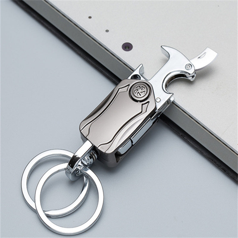 3-in-1 Fidget Spinner Keychain with Pocket Cutter & Bottle Opener