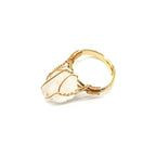 Adjustable Rough Stone Agate Ring