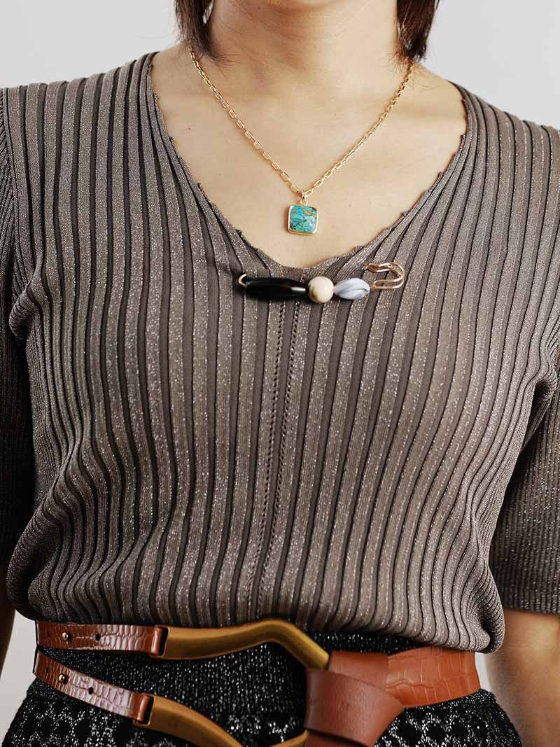 New Turquoise Jade Pendant Necklace