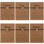 12 Constellation Zodiac Sign Bracelet for Couples