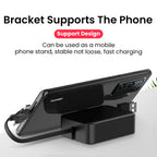 4-in-1 Retractable USB Cable with Phone Stand & Storage Box