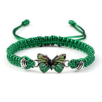 Adjustable Couple Butterfly Buckle Braided Bracelet