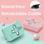 4-in-1 Retractable USB Cable with Phone Stand & Storage Box