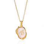 26 Letters Drop Oil Three Dimensional Necklace