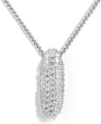 A-Z Zircon Balloon English Letter Necklace, Gold & Silver