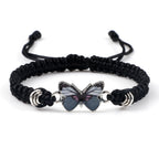 Adjustable Couple Butterfly Buckle Braided Bracelet