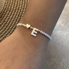 26 Letters White Shell Beaded Bracelet for Women