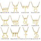 12 Zodiac Sign Constellation Pendant Necklace