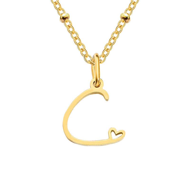 A-Z Personalized 26 Letter Pendant Necklace