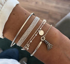 5pcs Heart Infinity Love Jewellery Bracelet Set