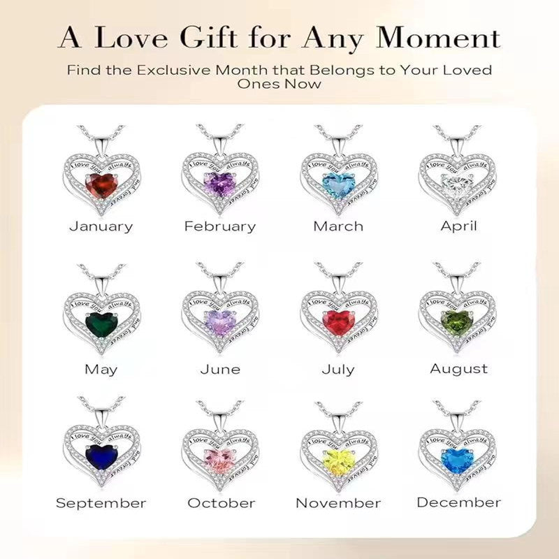 "I Love You" Crystal Heart Pendant Necklace