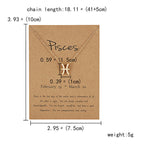 12 Zodiac Sign Constellation Pendant Necklace