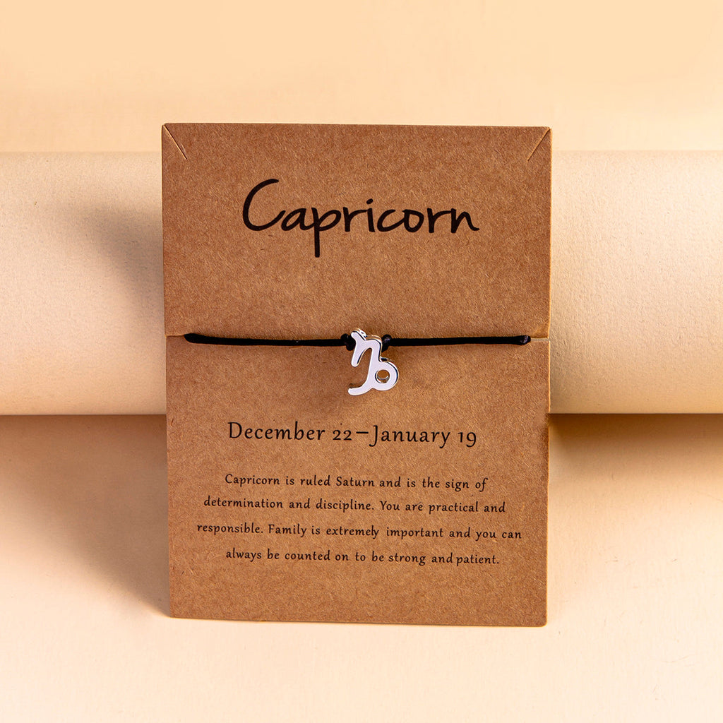 12 Constellation Zodiac Sign Bracelet for Couples
