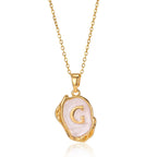 26 Letters Drop Oil Three Dimensional Necklace
