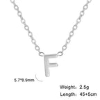 26 English Letter Steel Color Necklace