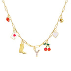 A-Z 26-Letter Diamond Initial Necklace, Multi Pendant