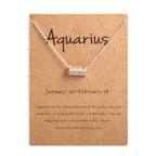 12 Zodiac Sign Constellation Pendant Necklace