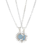 2pcs Sun and Moon Magnetic Couple Necklaces