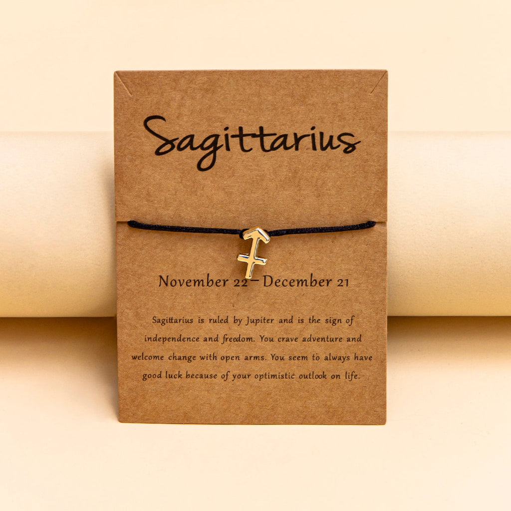 12 Constellation Zodiac Sign Bracelet for Couples
