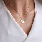 A-Z Round Necklace with Colourful Crystals