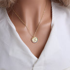 A-Z Round Necklace with Colourful Crystals