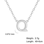 26 English Letter Steel Color Necklace