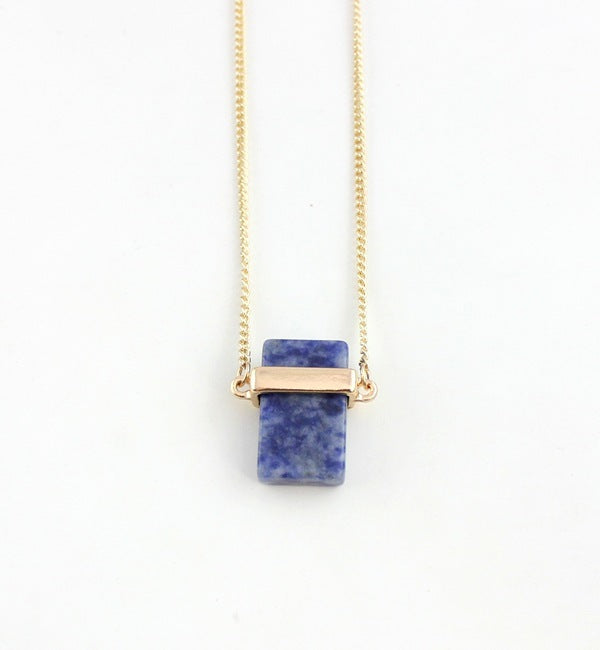 Natural White Turquoise & Turquoise Inlaid Necklace