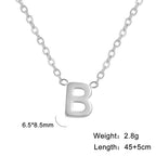 26 English Letter Steel Color Necklace
