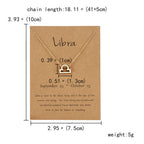 12 Zodiac Sign Constellation Pendant Necklace