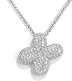 A-Z Zircon Balloon English Letter Necklace, Gold & Silver