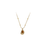 Irregular Amber Stone Necklace