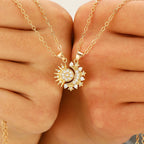 2pcs Sun and Moon Magnetic Couple Necklaces