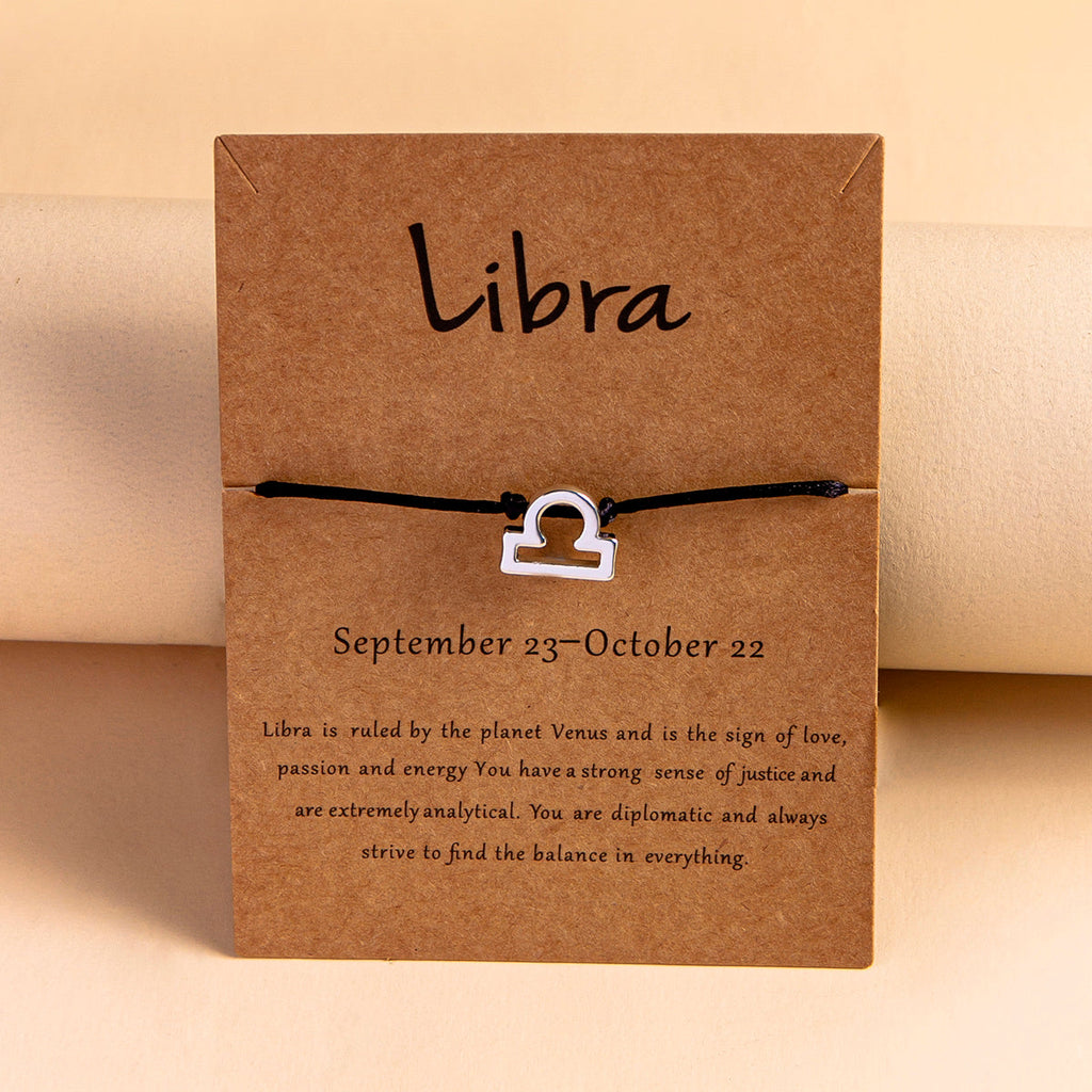 12 Constellation Zodiac Sign Bracelet for Couples