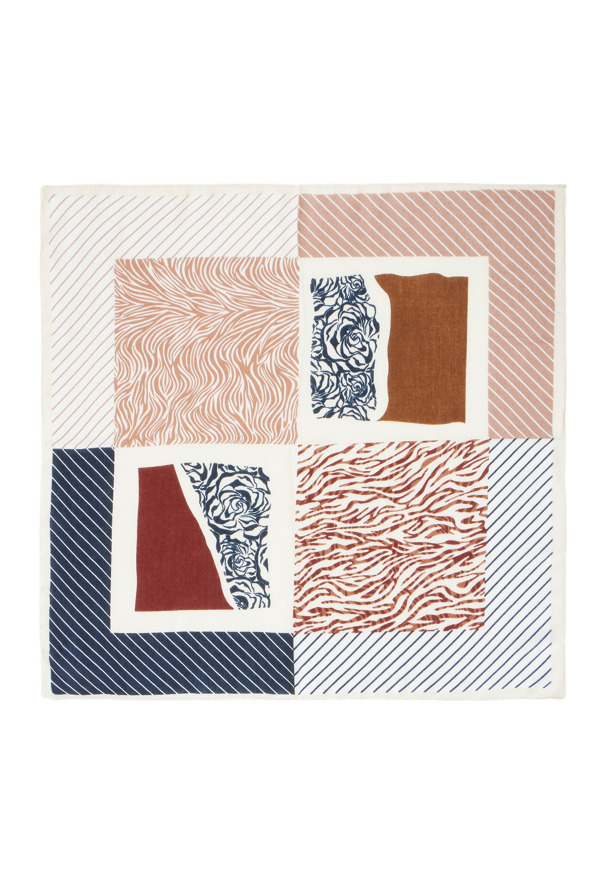 Écharpe Yumi en Viscose Multicolore à Motif Rayé