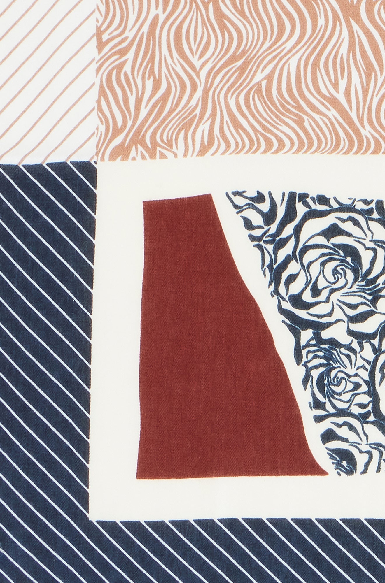 Écharpe Yumi en Viscose Multicolore à Motif Rayé