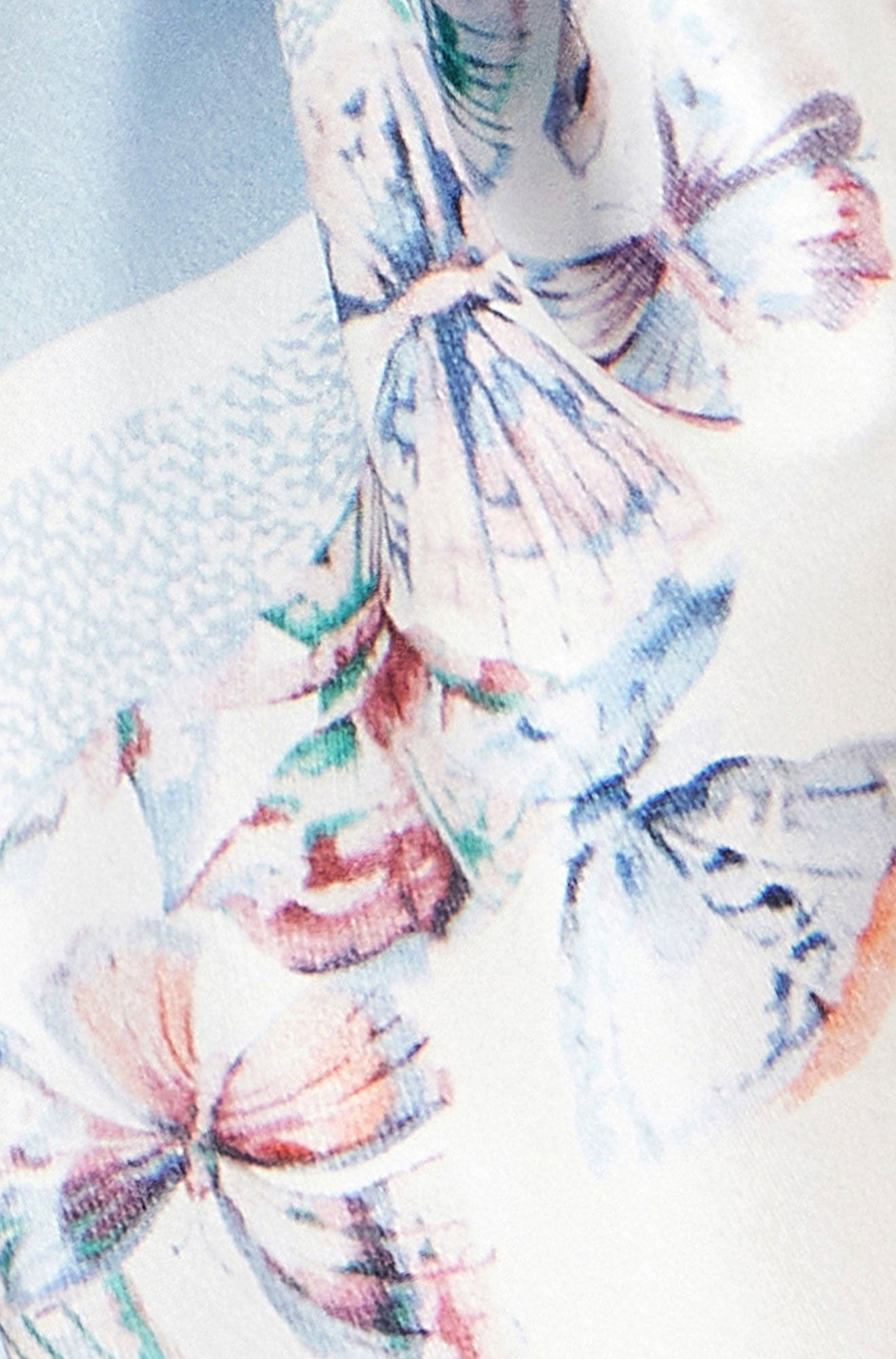 Foulard en Soie Papillons Yumi Blue 100% Soie