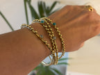 Labradorite/Turquoise/Moonstone Beaded Brass Bangles.