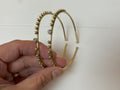 Labradorite/Turquoise/Moonstone Beaded Brass Bangles.