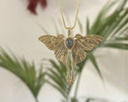 Gold/Silver Luna Moth Necklace – Nature-Inspired Boho Statement Pendant