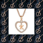 26 Letters Heart-Shaped Pendant Necklace