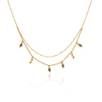Antique Blue Beads Handmade Pendant Necklace
