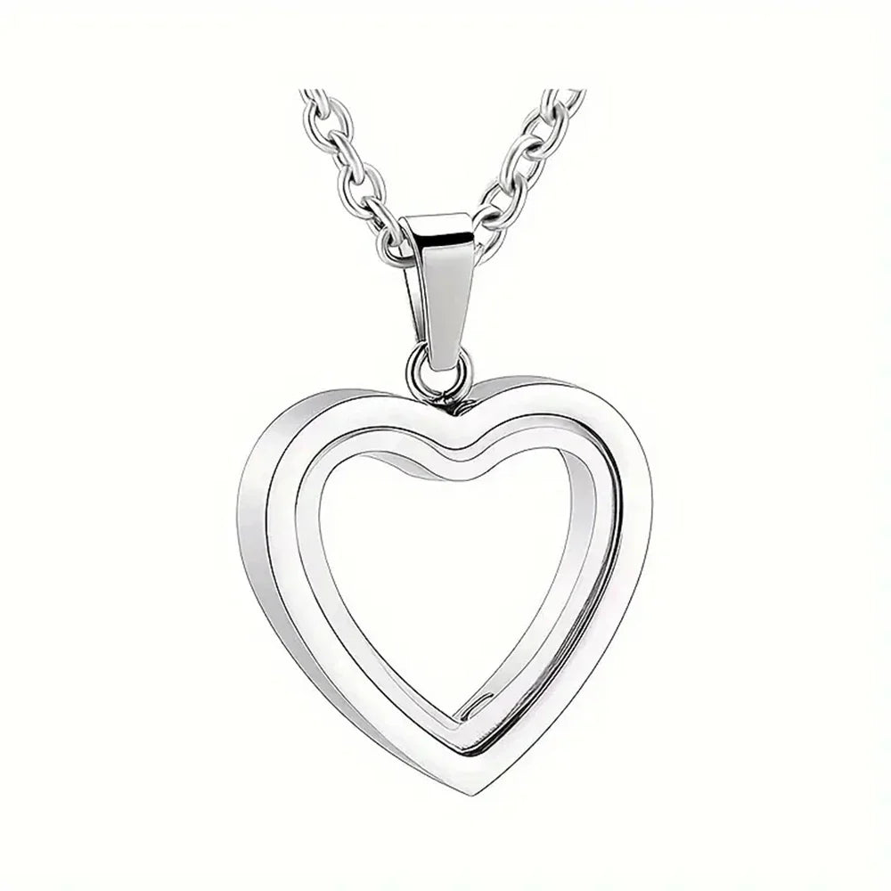 Ashes Necklace with Glass Urn Heart Necklace