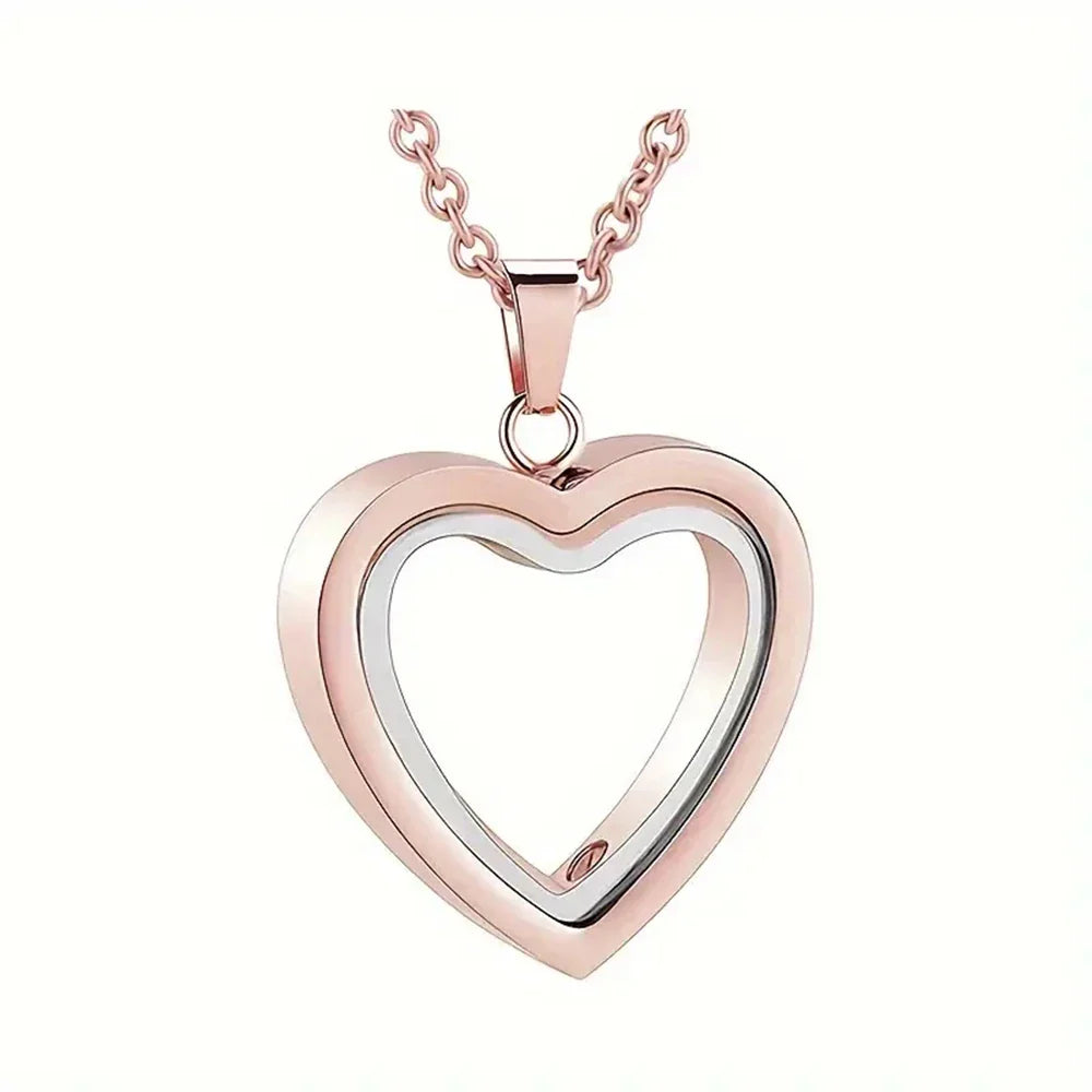 Ashes Necklace with Glass Urn Heart Necklace