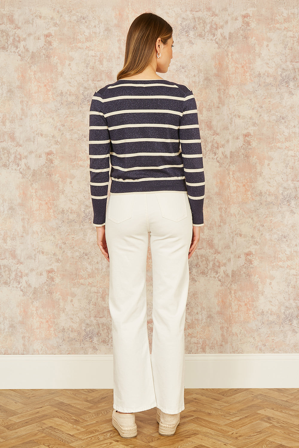 Jean Yumi blanc taille haute coupe large