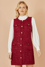 Robe tunique Yumi bordeaux en bouclette