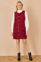 Robe tunique Yumi bordeaux en bouclette