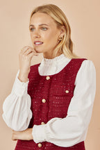 Robe tunique Yumi bordeaux en bouclette