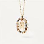 26 Alphabet Coloured Rhinestone Necklace
