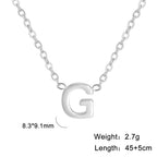 26 English Letter Steel Color Necklace