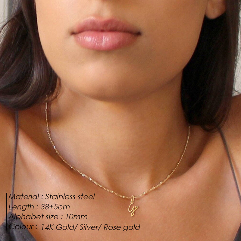 A-Z Personalized 26 Letter Pendant Necklace